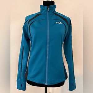 FILA polyester blend aqua track jacket. Women’s size medium.